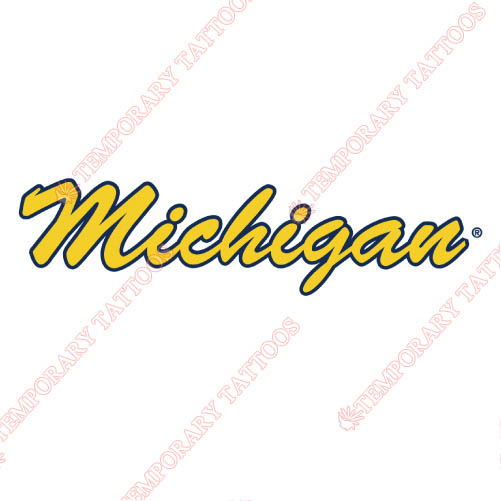 Michigan Wolverines Customize Temporary Tattoos Stickers NO.5072